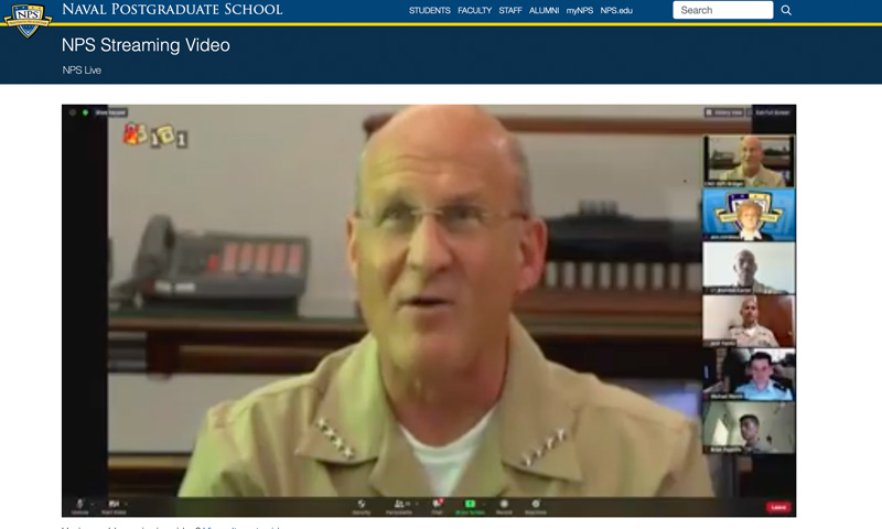 CNO Gilday Chooses NPS for His First-Ever Virtual Town Hall